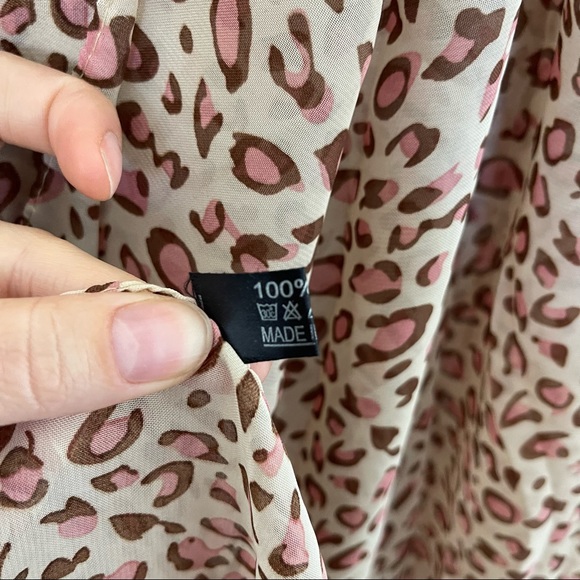 Animal Print Silk Scarf Wrap - Picture 3 of 4